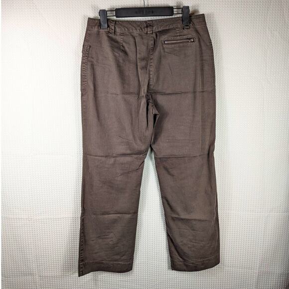 Chico’s 1.5 Brown Zip Pocket Pants Stretch Cotton Straight Leg Women’s 33x29 - Picture 2 of 4